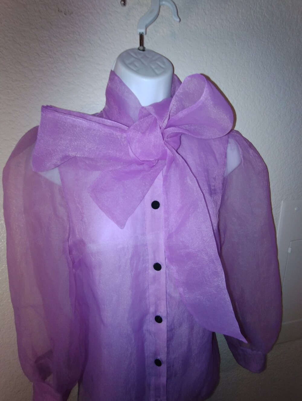 Zara Sheer Top Lavender Lilac Pinky Mauve NWT sz Small  Organza Vibes